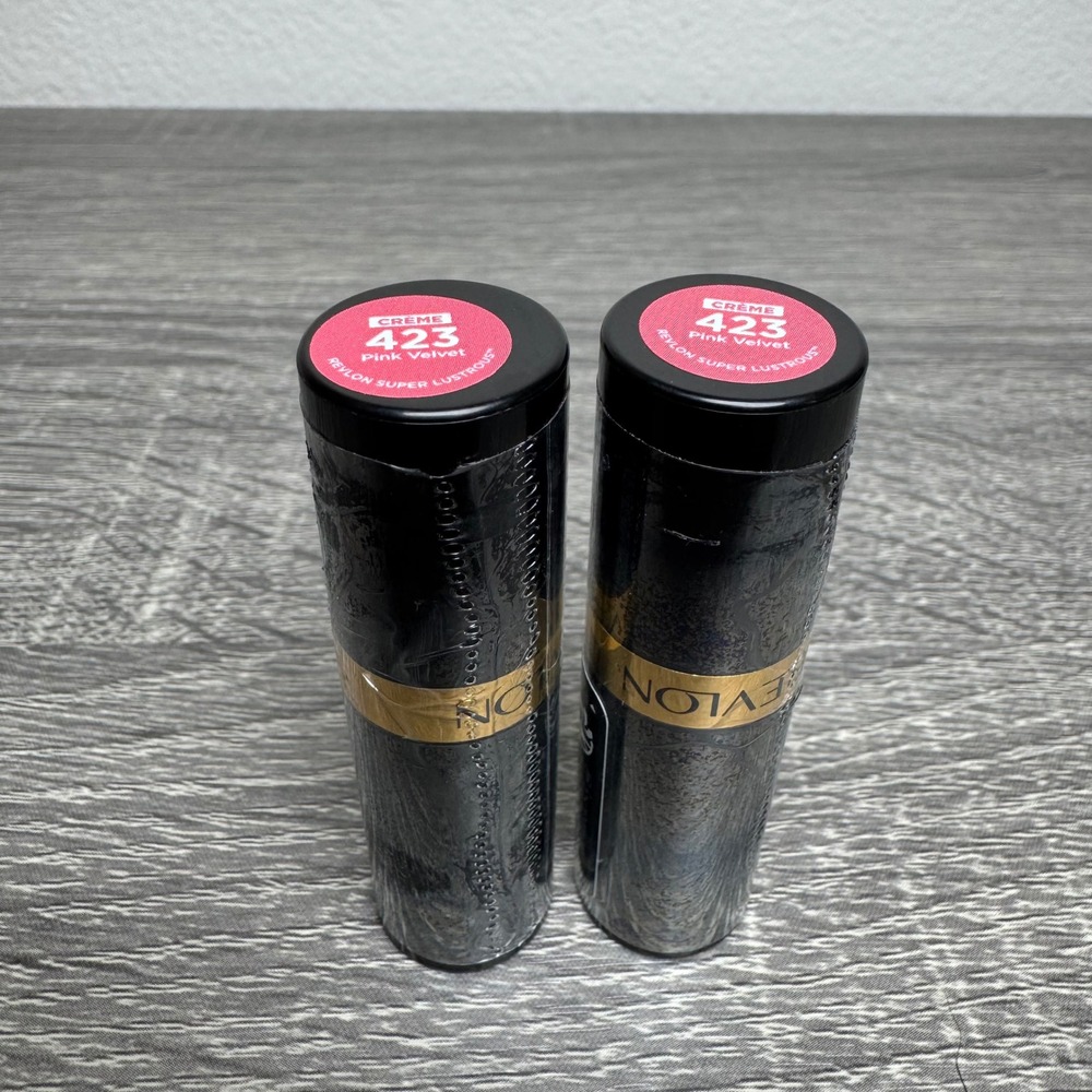 Revlon Super Lustrous Lipstick 423 Pink Velvet Creme 0.15 oz Lot of 2 New